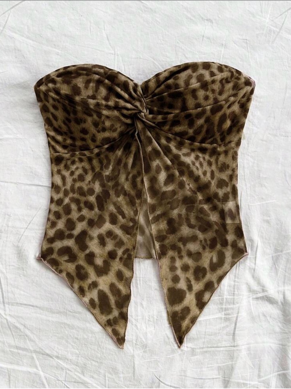 Cheetah Tie Top